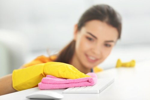 Local cleaners preparing a flat for new occupants in SW17
