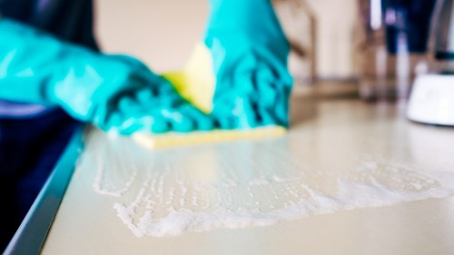 Routine cleaning of kitchen and communal areas in SW17 offices